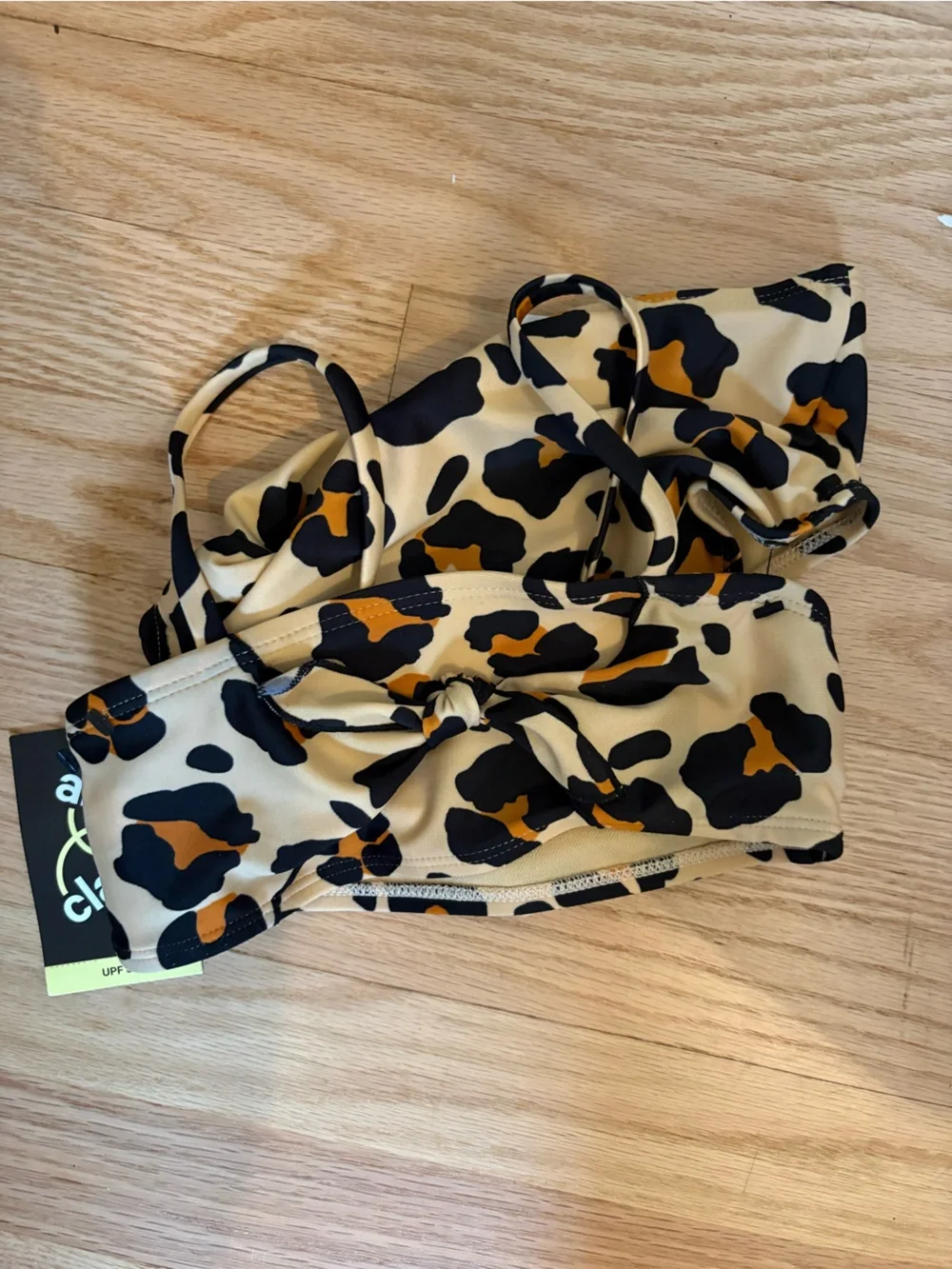 Art Class Girls 2-Piece Leopard Print Bikini Swimsuit NWT UPF 50+, XS, 4/5